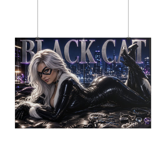 Comic Wall Art Black Cat Spider Man Poster Character Room Decor Collector Gift