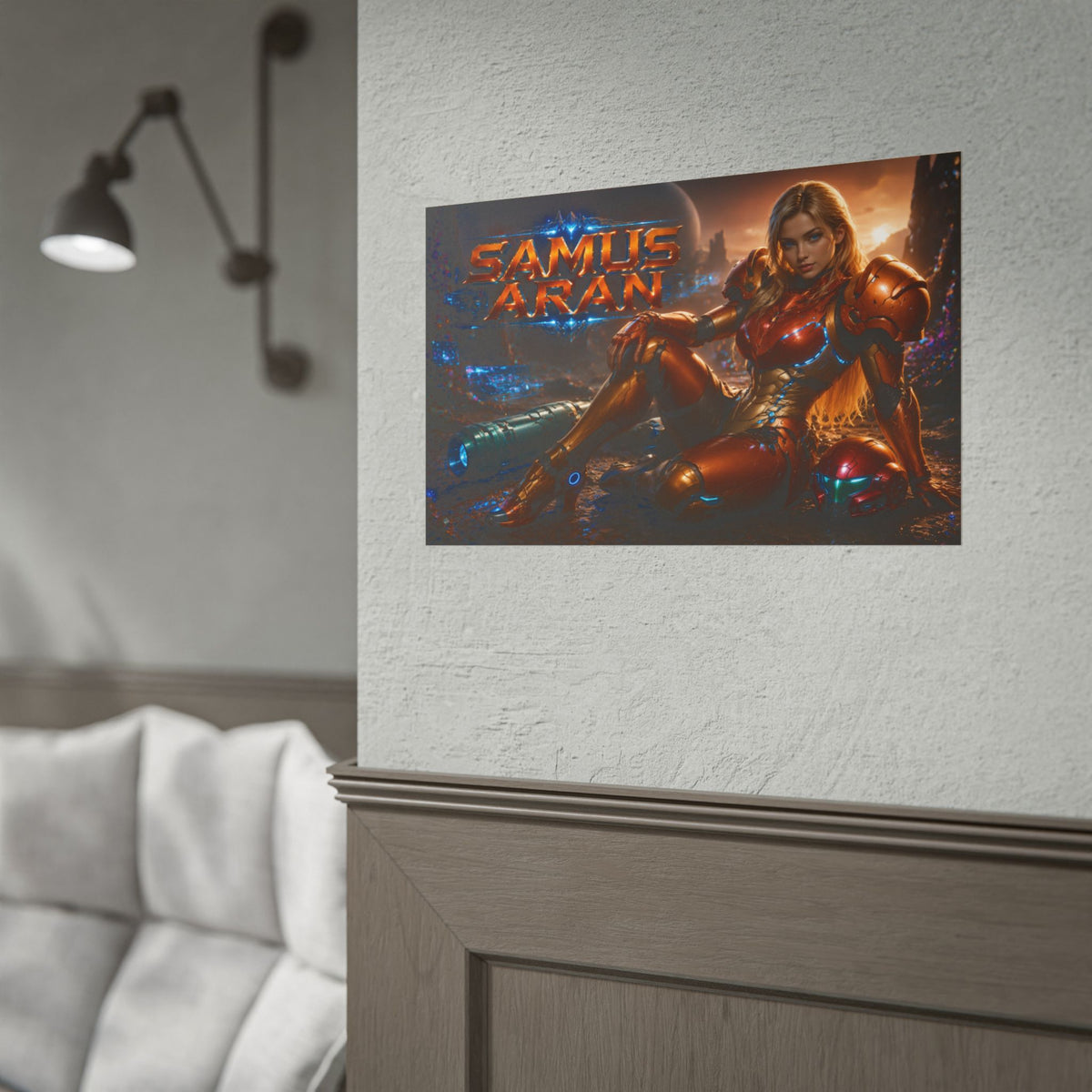 Samus Aran Character Poster Gaming Setup Wall Decor Collector Print