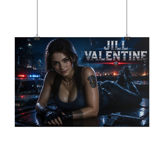Jill Valentine Wall Art Poster PC Gaming Decor Bedroom Collector Print