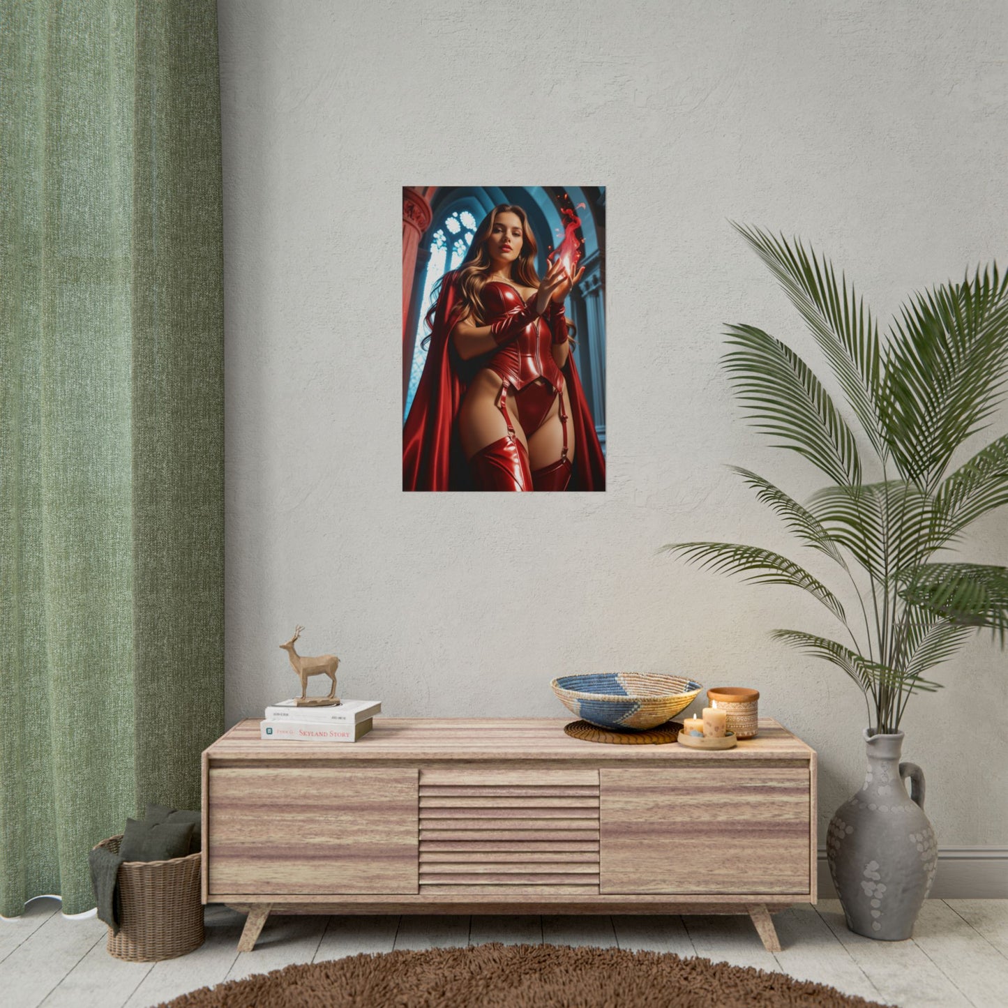 Scarlet Witch Poster – Powerful Heroine Wall Art for Bedroom or Office Decor