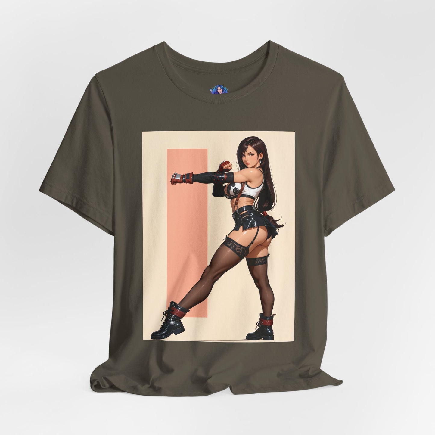 Tifa Lockhart Grafik-T-Shirt | Final Fantasy VII T-Shirt für Otaku- und Gamer-Fans | Sexy Heldinnen-Shirt