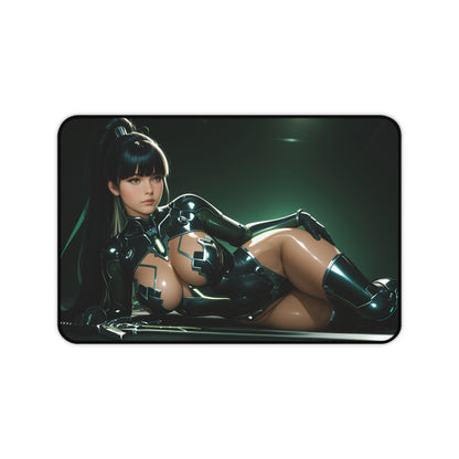 Eve Stellar Blade Schreibtischunterlage, futuristisches Sci-Fi-Helden-Mauspad, Cyberpunk-Gaming-Dekor