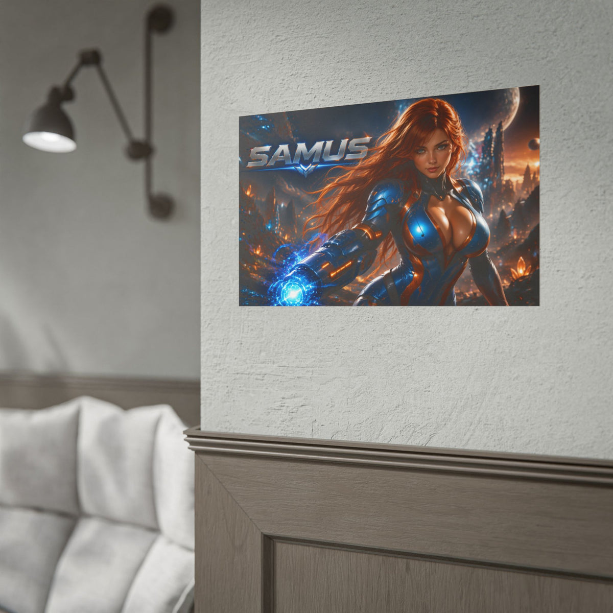 Gaming Wall Art Samus Aran Poster Game Room Decor Gamer Gift Art Print