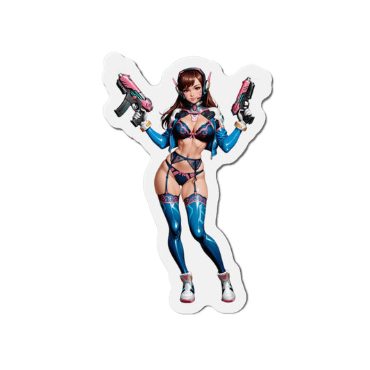 D.VA Anime Magnet – Overwatch Fridge Magnet, Cute Mecha Girl Decor