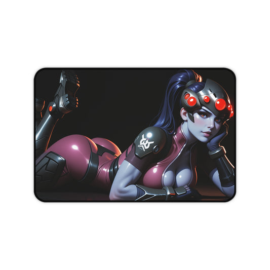 Widowmaker Desk Mat, Overwatch Heroine Mouse Pad, Sniper Girl Gaming Desk Setup