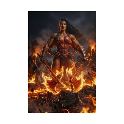 Sheeva Mortal Kombat Poster, Mortal Kombat Wall Art, Four Arm Warrior Decor, Fighting Game Wall Art, Gamer Gift