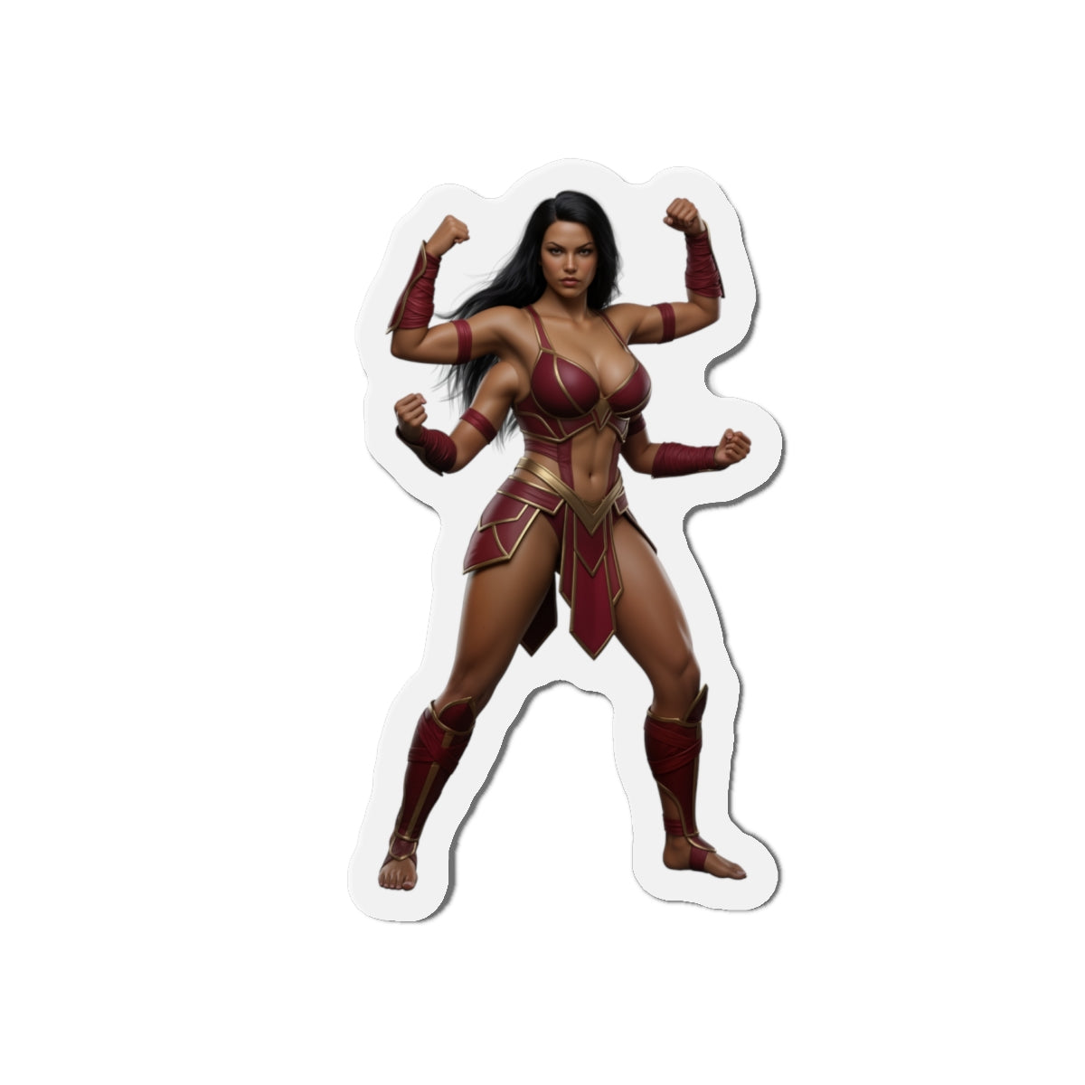 Sheeva Magnet – Mortal Kombat Warrior Fridge Magnet, Anime Style Decor die-cut vinyl fridge magnet showing Sheeva in powerful anime-style pose
