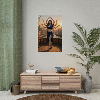 Nico Robin Poster, One Piece Art Print, Iconic Archaeologist Character - anime room wall décor showcasing calm, composed archaeologist art print