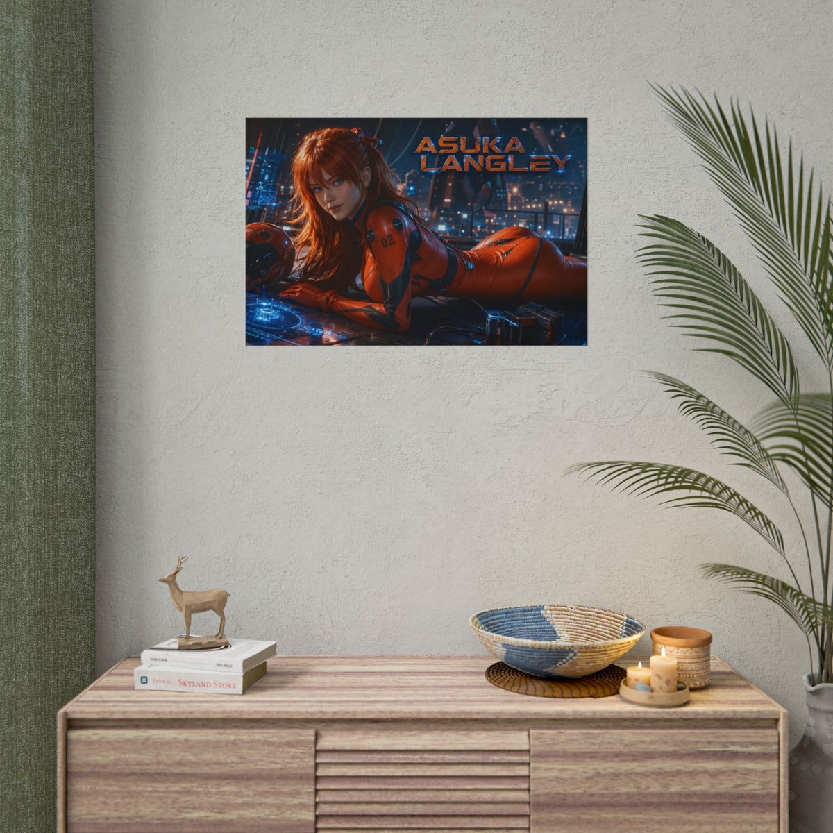 Asuka Langley Character Poster Evangelion Anime Room Wall Decor Collectible Art