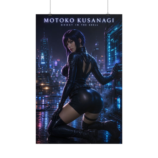 Ghost in the Shell Motoko Kusanagi Cyberpunk Gamer Bedroom Decor Anime Gaming Poster Print