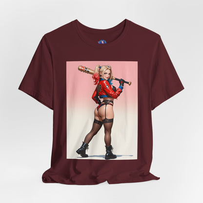 Harley Quinn T-Shirt | DC Comics Waifu-Shirt für Gamer &amp; Fans | Sexy Clown-Girl-Shirt