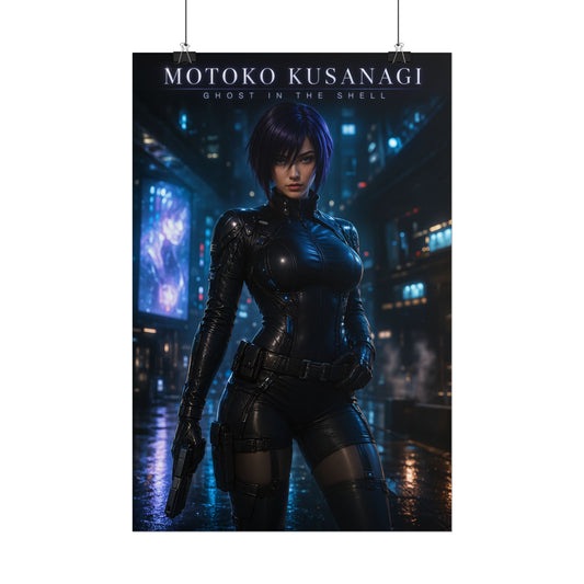 Ghost in the Shell Motoko Kusanagi Character Anime Poster Gaming Room Wall Decor Print
