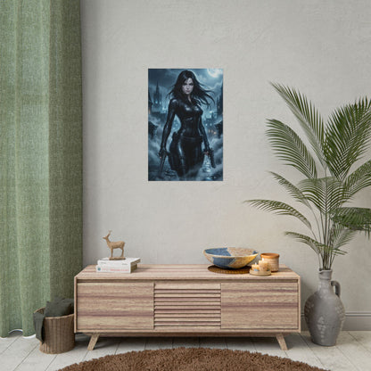 Selene Underworld Poster Vampire Woman Wall Art Dark Fantasy Gothic Print Movie Character Gaming Room Decor Gift
