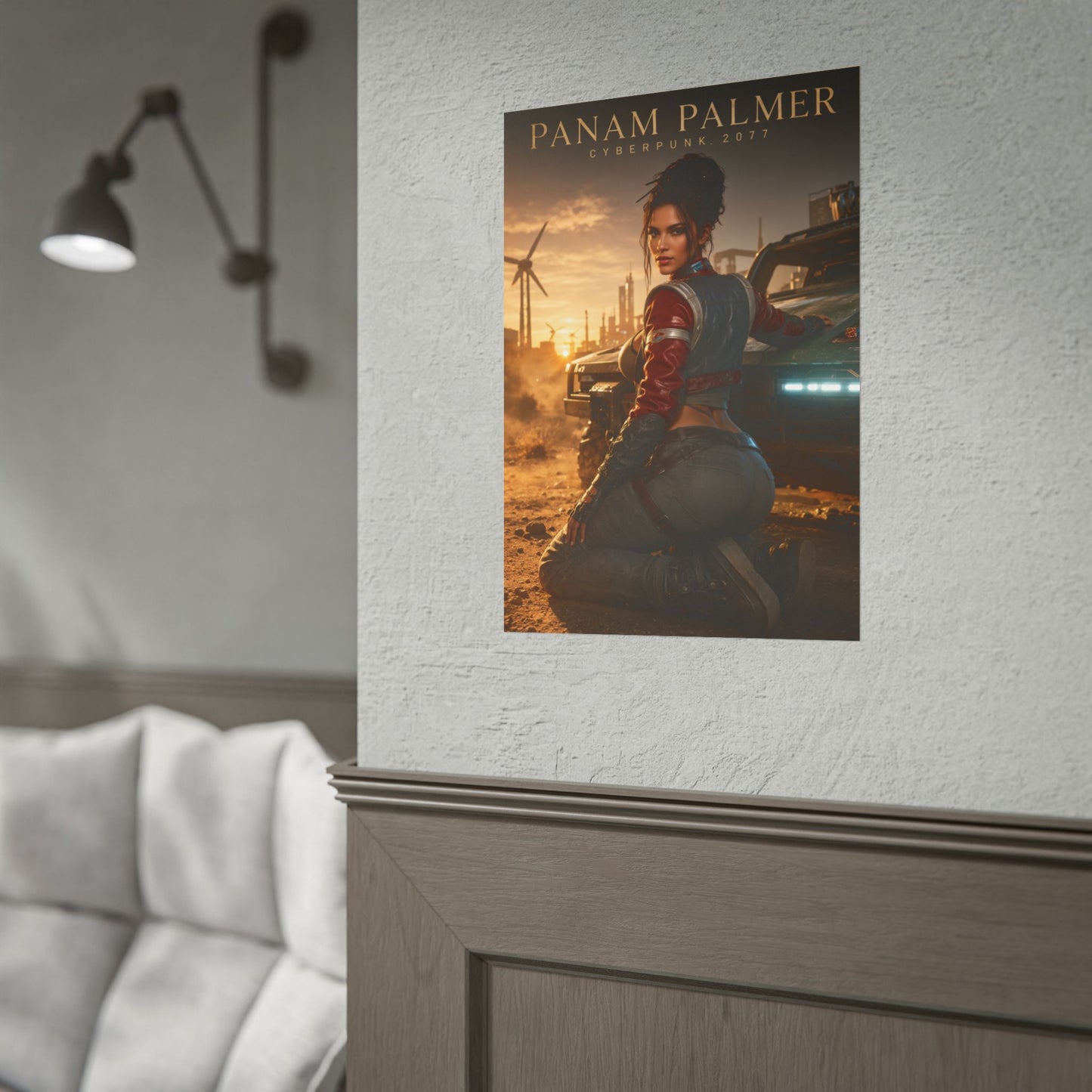 Panam Palmer Poster, Cyberpunk 2077 Wall Art, Gaming Print, Gamer Decor