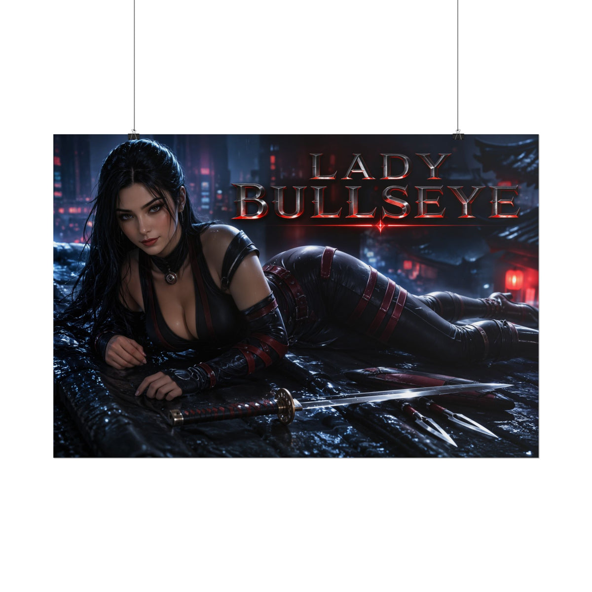 Lady Bullseye Comic Poster Character Wall Art Collector Room Decor Art Print