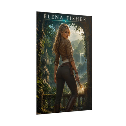 Elena Fisher Uncharted Poster PlayStation Wall Art Print Decor