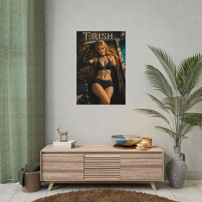 Trish Character Poster Devil May Cry Gamer Gift Gaming Setup Wall Decor Print