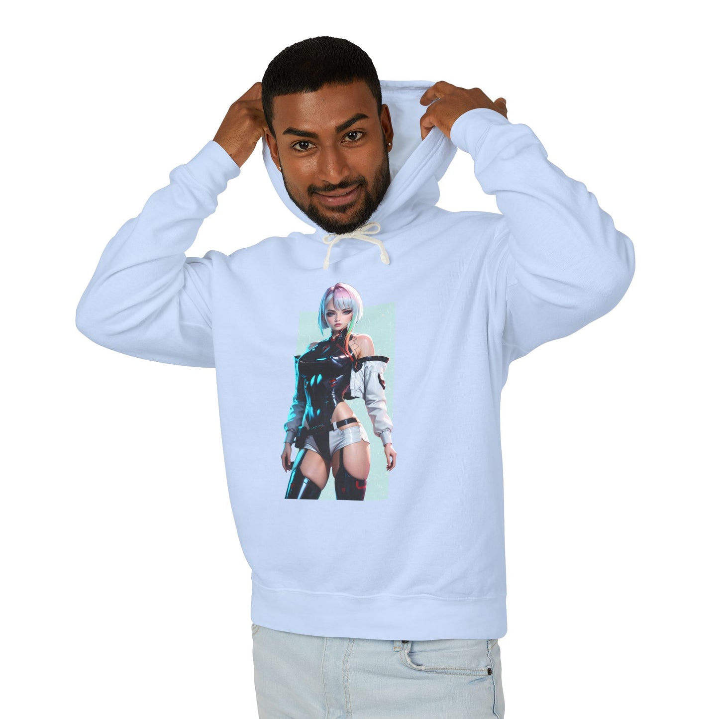 Худі Люсі | Худі з кіберпанком Edgerunners | Пуловер з аніме-принтом Netrunner