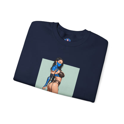 Kitana Mortal Kombat Sweatshirt, Rundhalsausschnitt für Kampfspiele, Gaming-Bekleidung für Fans