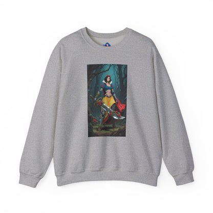 Cyber Snow White Sweatshirt, Futuristic Fairy Tale Crewneck, Stylish Gaming Streetwear for Fans