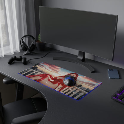 Jessica Rabbit Schreibtischunterlage – LED RGB-Pad, elegantes Waifu-Anime-Girl-Setup