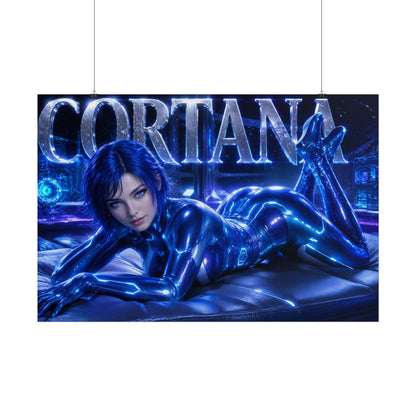 Gaming Wall Art Cortana Halo Poster Game Room Decor Gamer Gift Print
