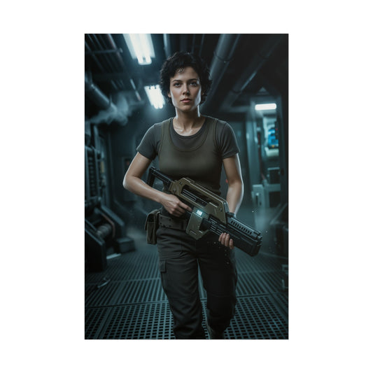 Ellen Ripley Alien Poster, Alien Wall Art Print, Sci Fi Movie Character Decor, Space Horror Art, Film Poster