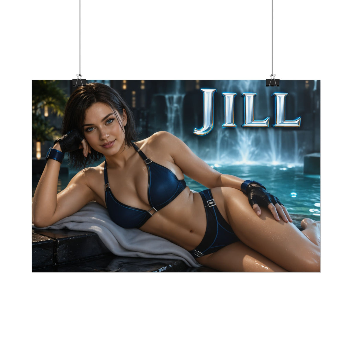 Jill Valentine Gaming Poster Wall Art Gamer Room Decor Collectible Print