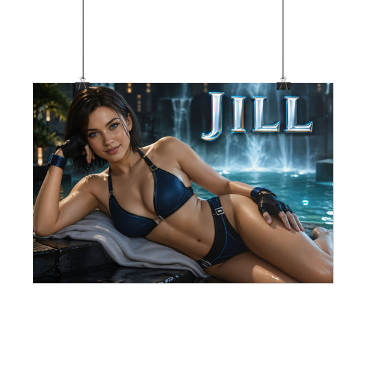 Jill Valentine Gaming Poster Wall Art Gamer Room Decor Collectible Print