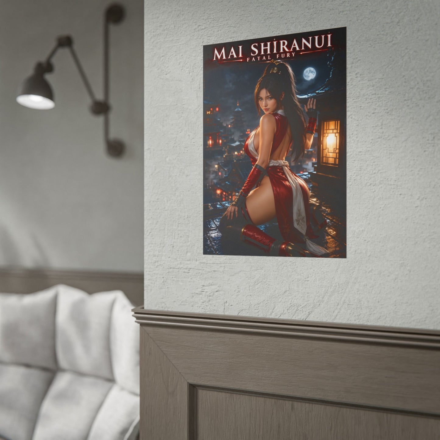 Mai Shiranui Poster, King of Fighters Wall Art, Gaming Print Decor