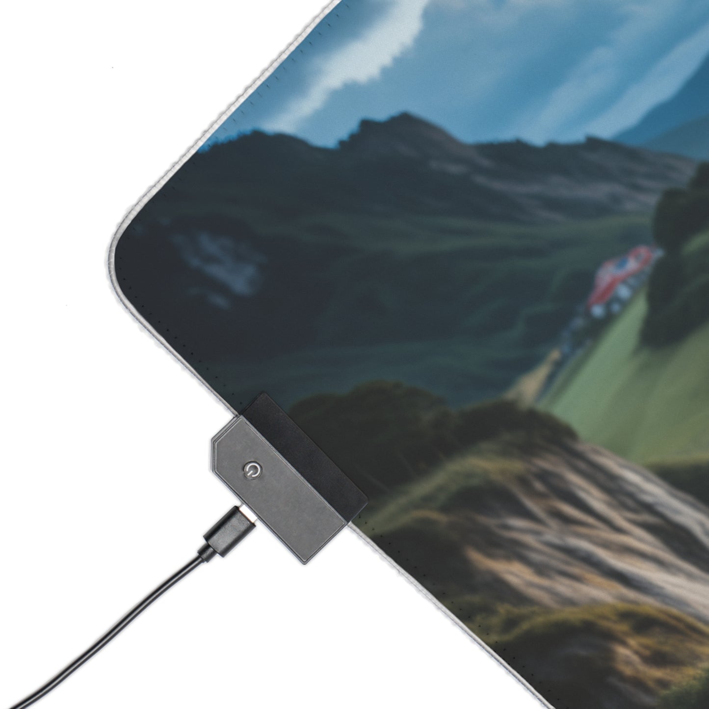 Nezuko Kamado Schreibtischunterlage – LED RGB-Pad, Gentle Waifu Anime Girl Gaming Setup