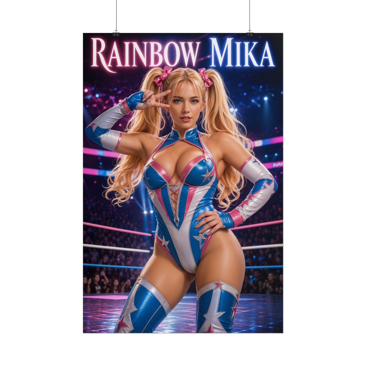 Rainbow Mika Capcom Street Fighter Wall Art Poster Print Decor
