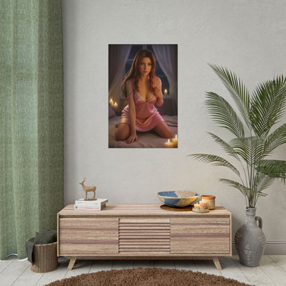 Aerith Final Fantasy Poster, Final Fantasy Wall Art, RPG Girl Print, Fantasy Game Decor, Gamer Room Art