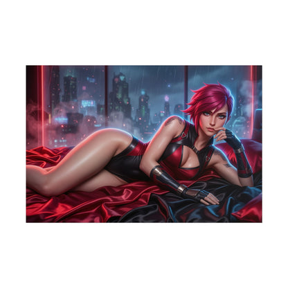 Vi Arcane Poster, Gaming Wall Art, Anime Print, Room Decor