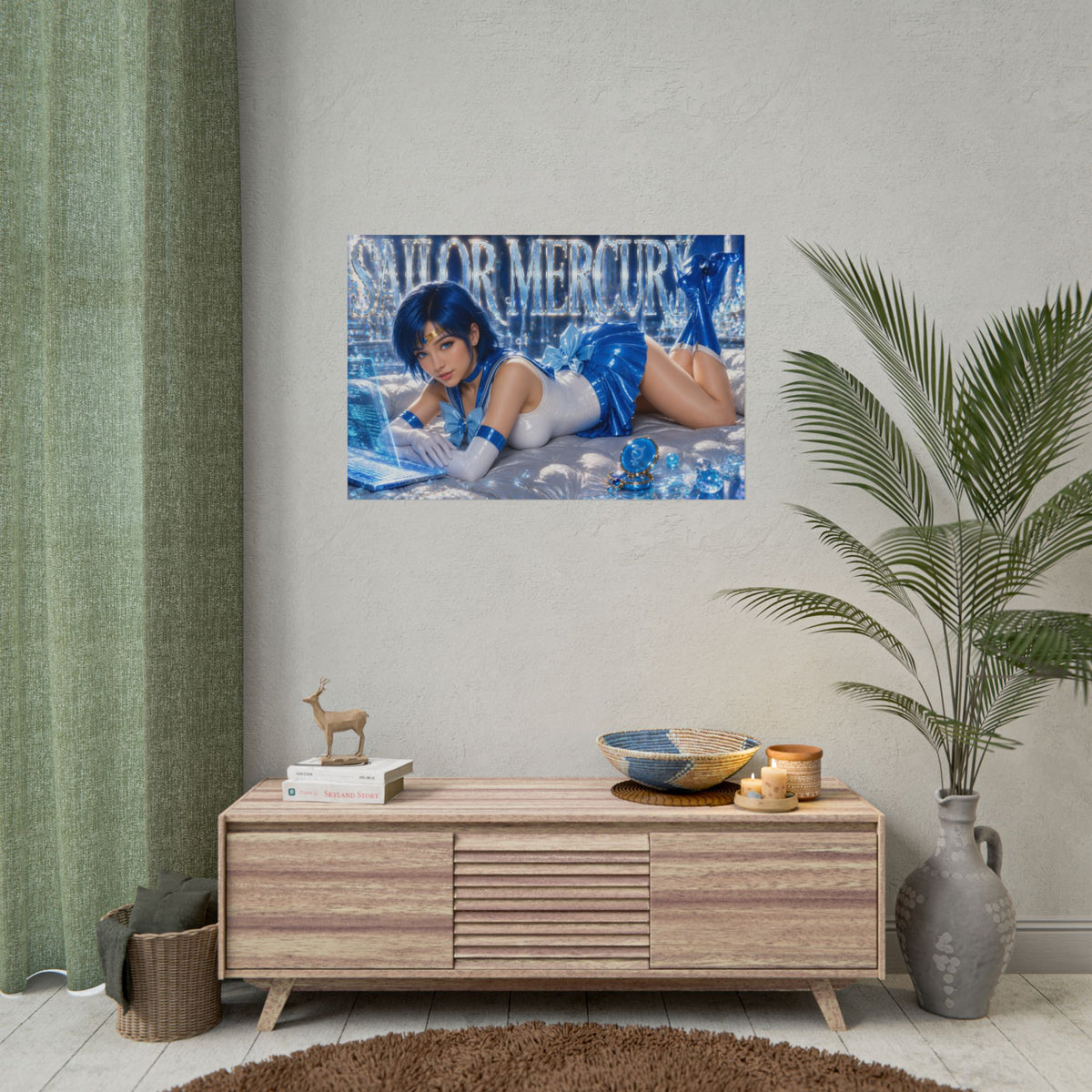 Anime Room Decor Sailor Mercury Sailor Moon Poster Wall Art Character Print