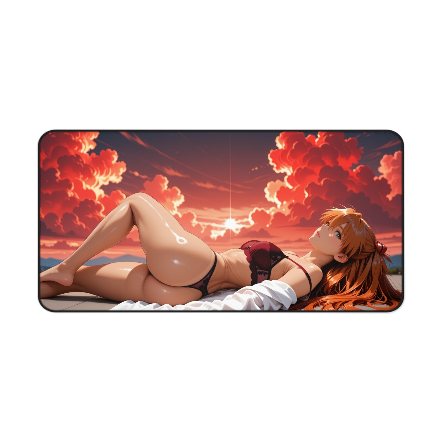 Килимок для столу Аски Ленглі, килимок для миші з аніме-меха-героїнею, налаштування ігрового столу