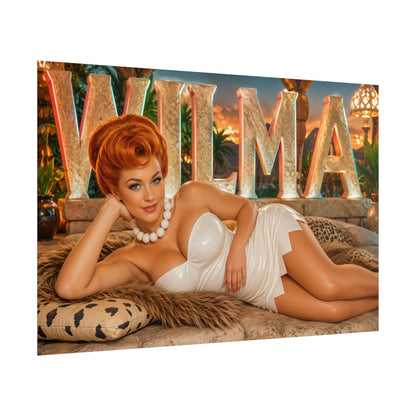 Wilma Flintstone The Flintstones Retro Poster Cartoon Wall Art Room Decor