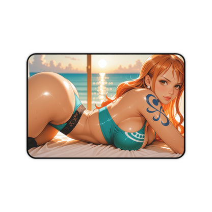 Nami Gaming Mouse Pad, One Piece Desk Mat, Anime Weather Girl Gaming Setup