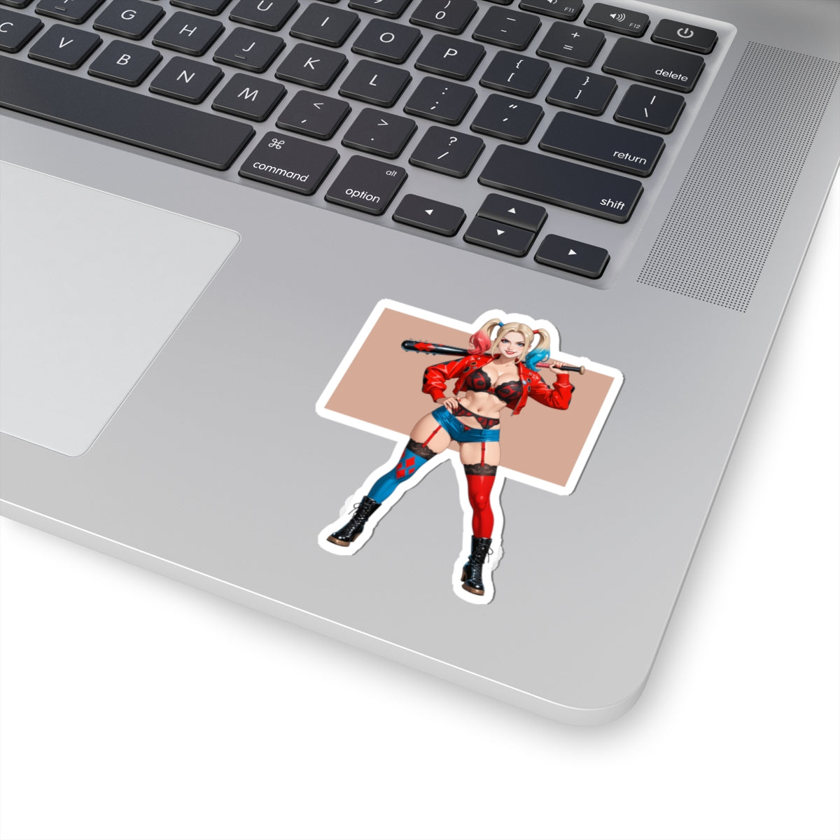 Наклейка Харлі Квін – вінілова наклейка з комічним лиходієм для ноутбуків та декору інтер'єру