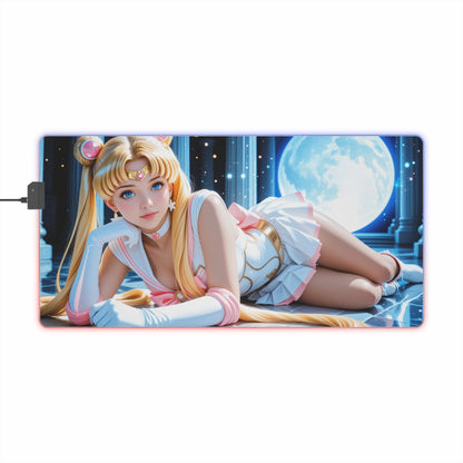 Килимок для столу Sailor Moon – світлодіодний RGB-підкладка, елегантна конфігурація дівчини з аніме Вайфу
