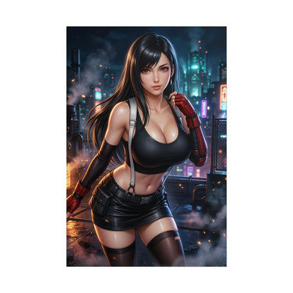Tifa Lockhart Final Fantasy Poster Anime Girl Wall Art Fantasy Woman Print Gamer Room Decor Gift