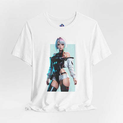 Lucy Edgerunners T-Shirt | Cyberpunk-Anime-Shirt für Gamer und Otaku-Fans | Neon-Waifu-Shirt