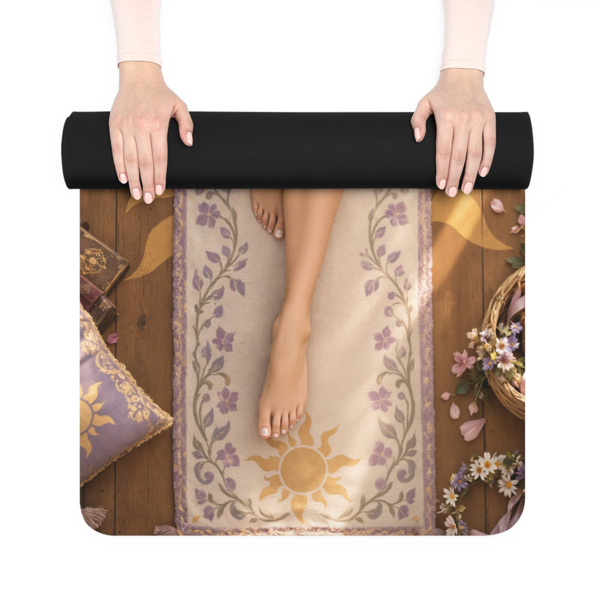 Rapunzel Lightweight Yoga Mat Pilates Stretching Fitness 24x72