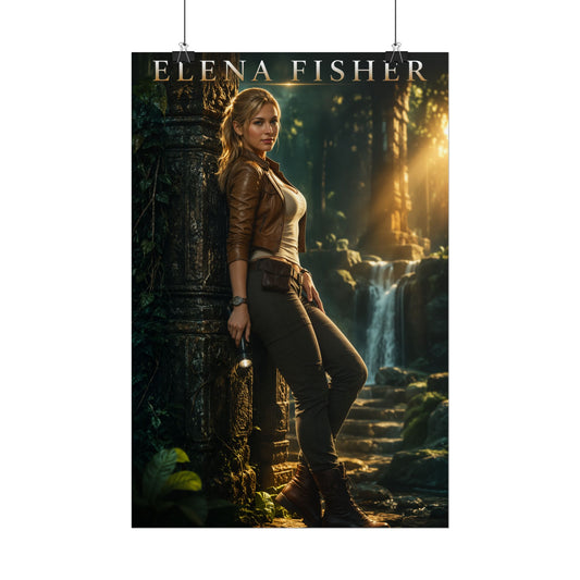 Uncharted Elena Fisher Character Poster Gaming Room Wall Decor Print