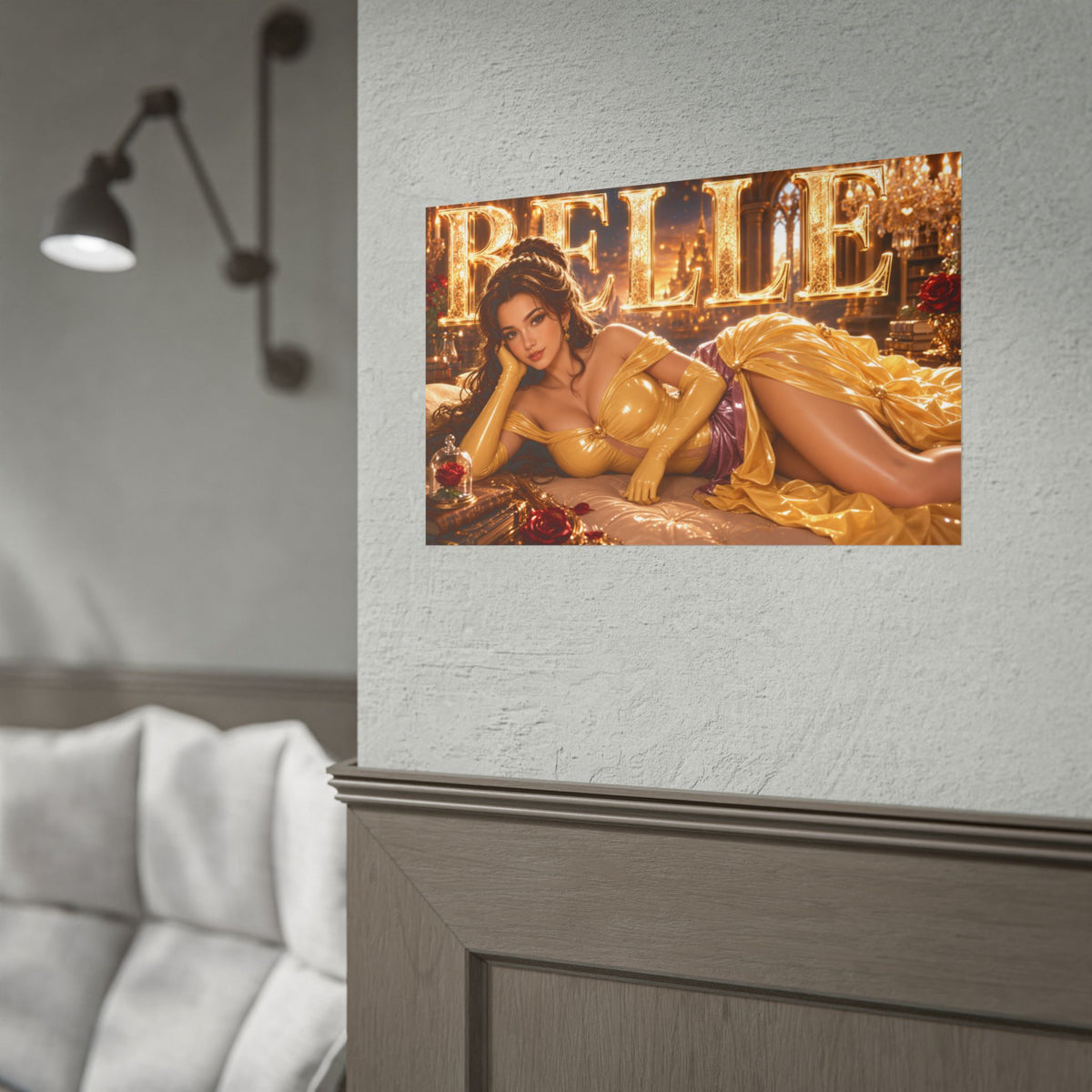 Fantasy Room Decor Belle Beauty and the Beast Poster Wall Art Character Print