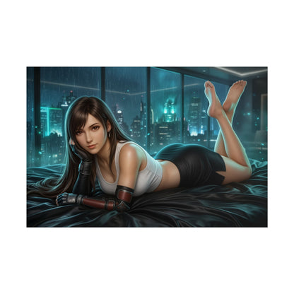 Tifa Lockhart Poster, Final Fantasy Art Print, Gaming Room Decor