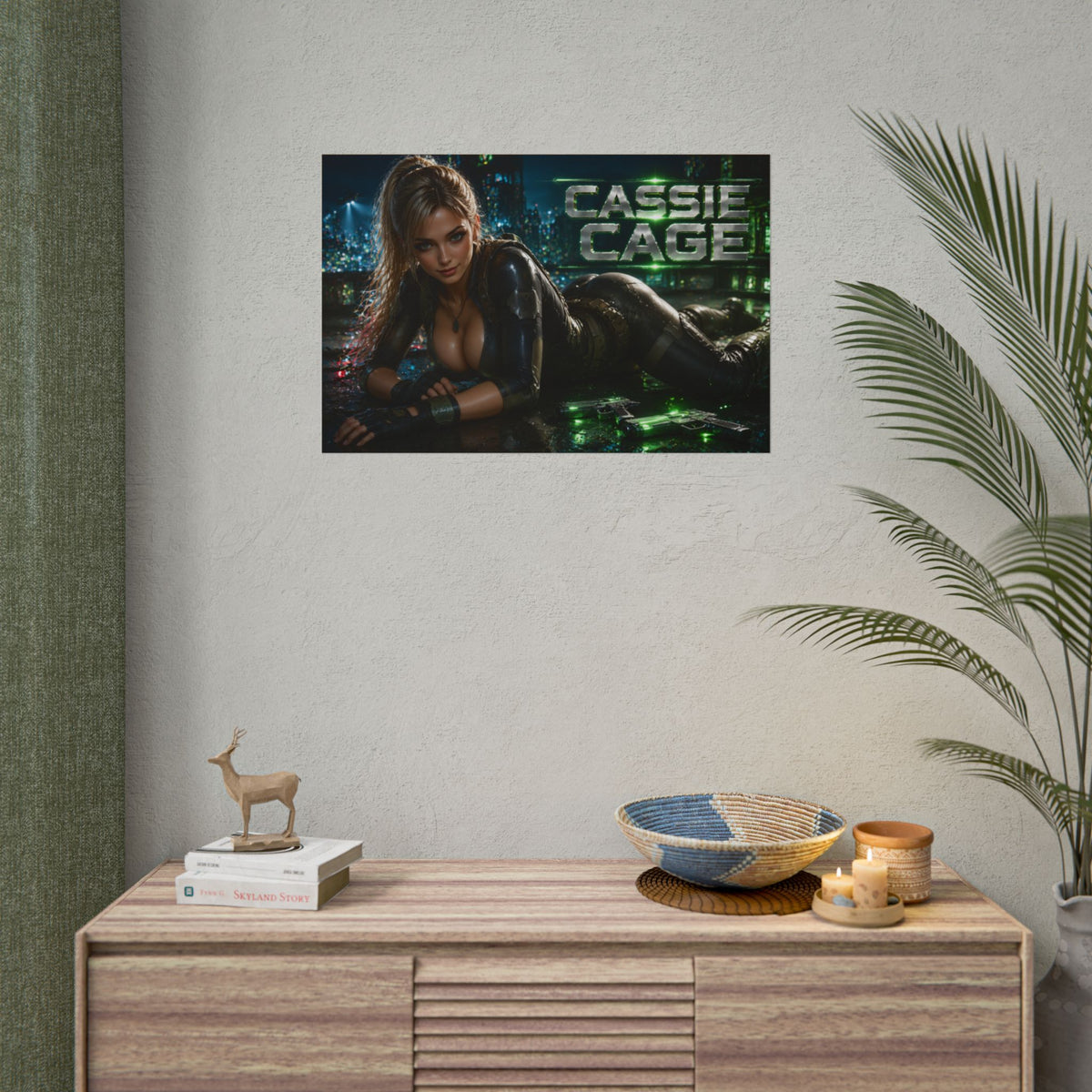 Game Room Decor Cassie Cage Mortal Kombat Poster Character Wall Art Gamer Gift