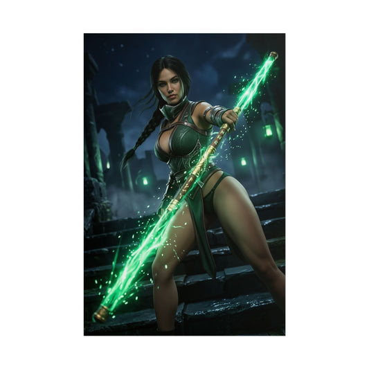 Jade Poster Mortal Kombat Wandbild Druck Fantasy Gaming Deko