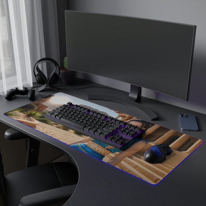 Boa Hancock Schreibtischunterlage – LED RGB-Pad, elegantes Waifu-Anime-Girl-Gaming-Setup