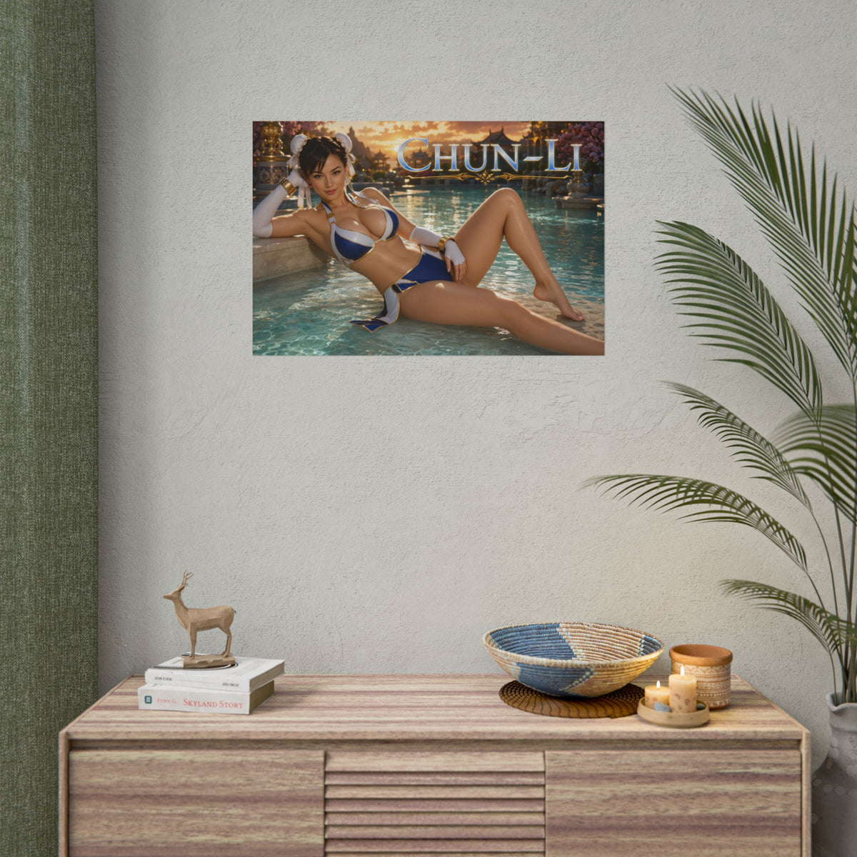 Chun Li Gaming Poster Wall Art Gamer Room Decor Collectible Print